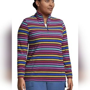 Lands' End Fleece Quarter Zip Pullover